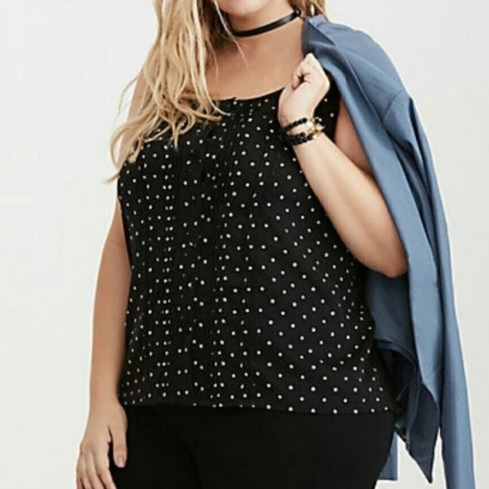 Torrid Black Tank with Stars